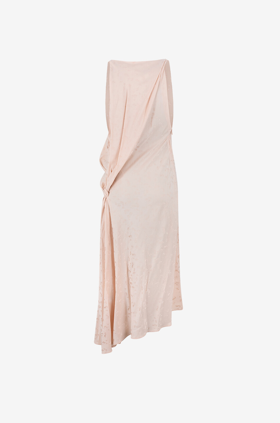 VICTORIA BECKHAM Tailliertes Midi-Kleid mit drapiertem Wasserfallkragen aus Viskose Damen ROSA 2