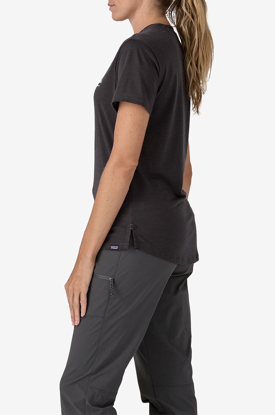 PATAGONIA Sport merino wool blend crew-neck t-shirt Women BLACK 3