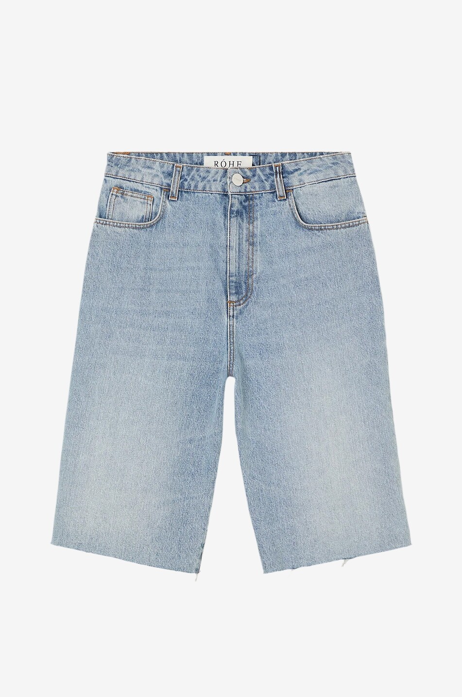 RÓHE Wide-fit cotton denim bermuda shorts Women BLUE 1