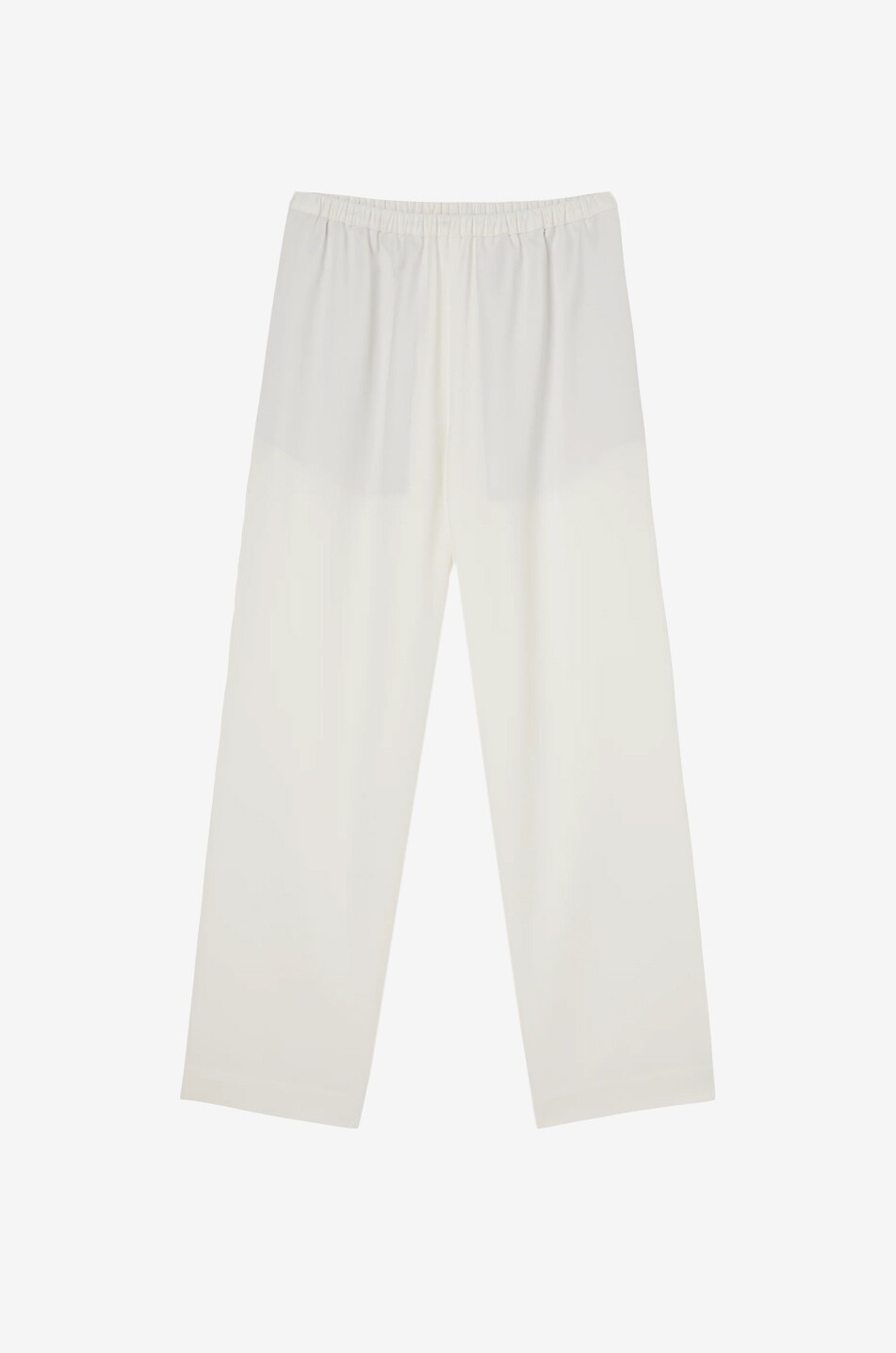 Wide-leg cropped trousers with elasticated waist in blended wool