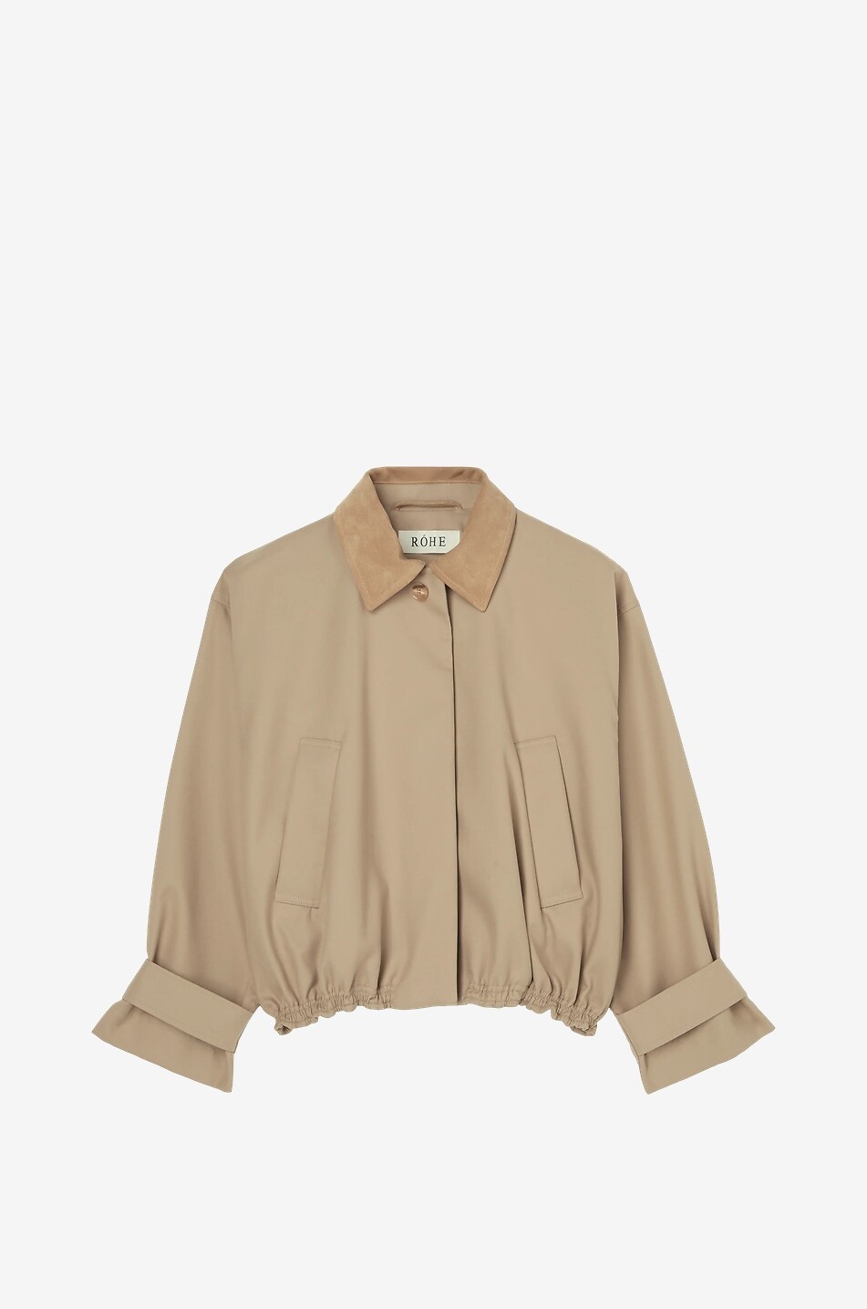 RÓHE Short cotton bomber jacket with batwing sleeves Women BEIGE 1