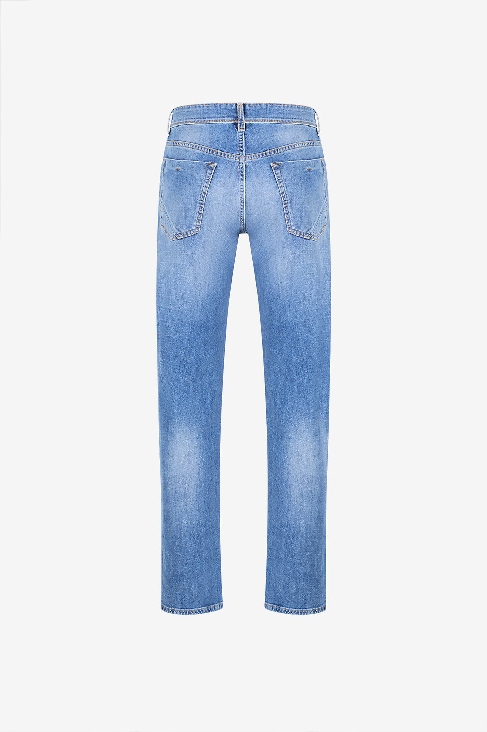 SLOWEAR Straight-leg cotton denim jeans Men BLUE 2