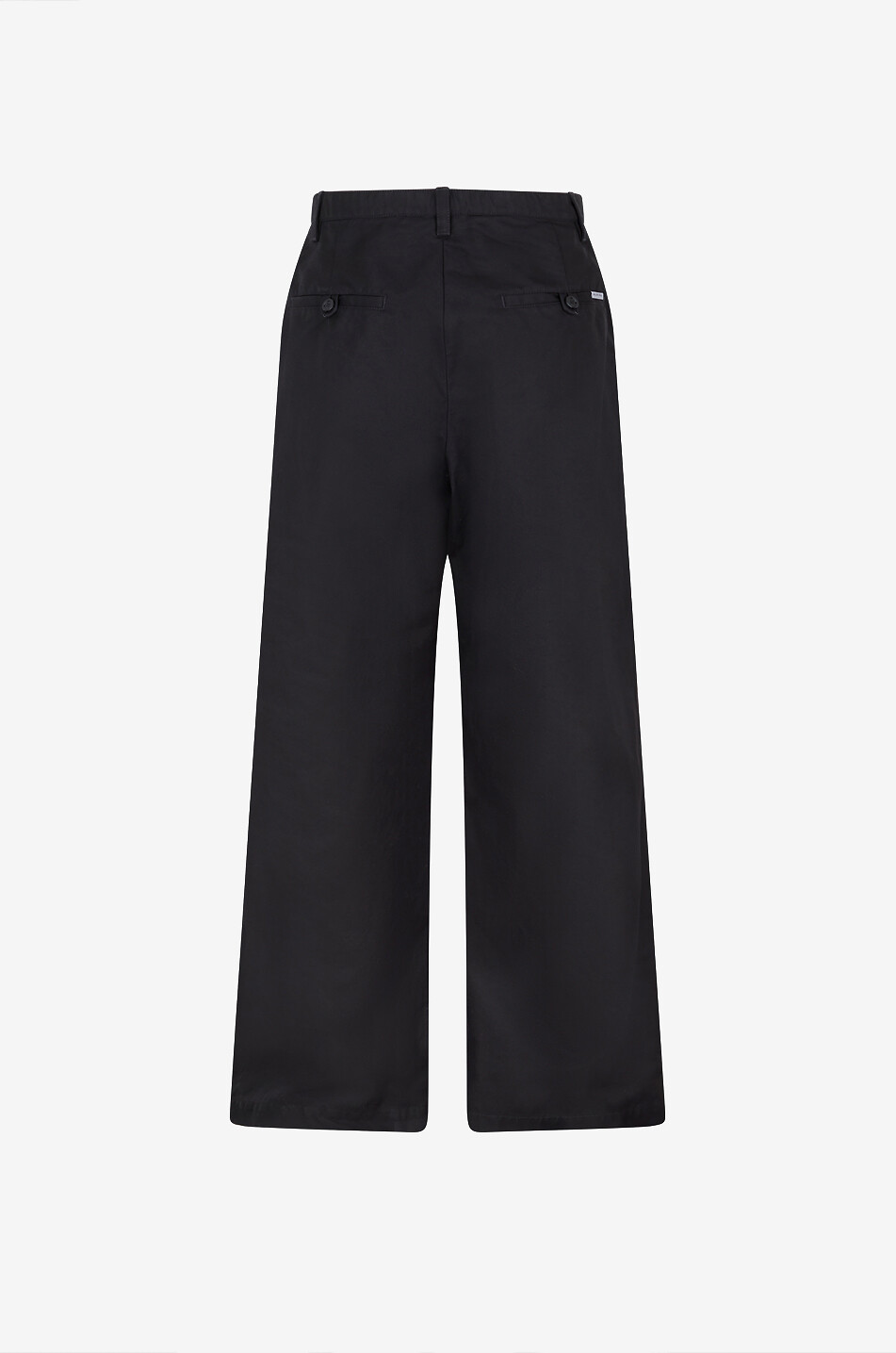 BALENCIAGA Pantalon chino large en sergé de coton Homme NOIR 2