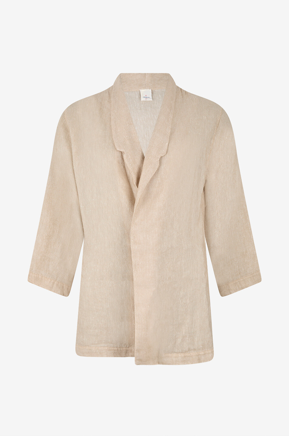 19 ANDREA'S 47 Notched lapel cashmere and linen blazer Women BEIGE 1