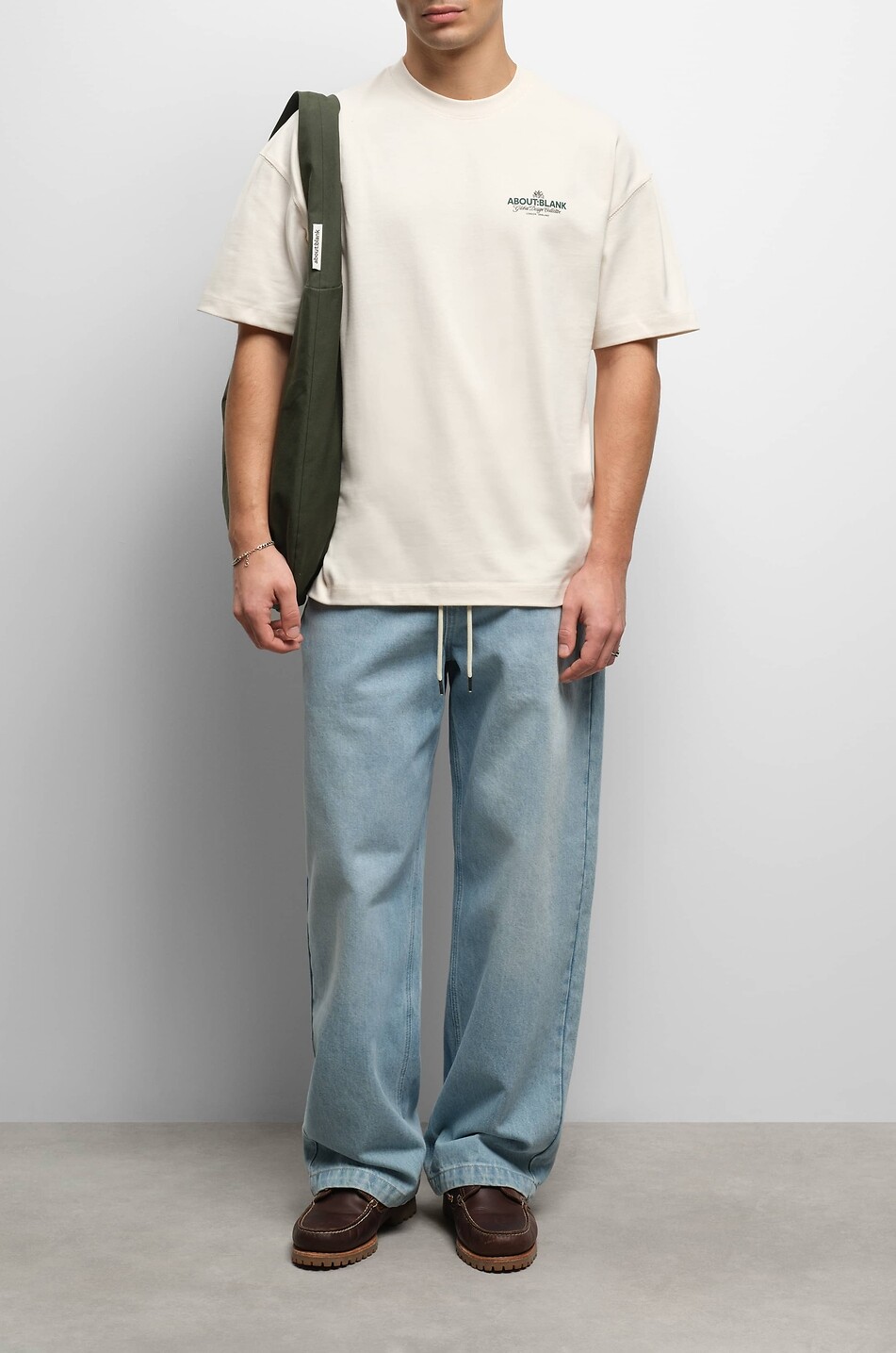 ABOUT:BLANK Relaxed wide-leg relaxed-fit cotton jeans Men BLUE 3