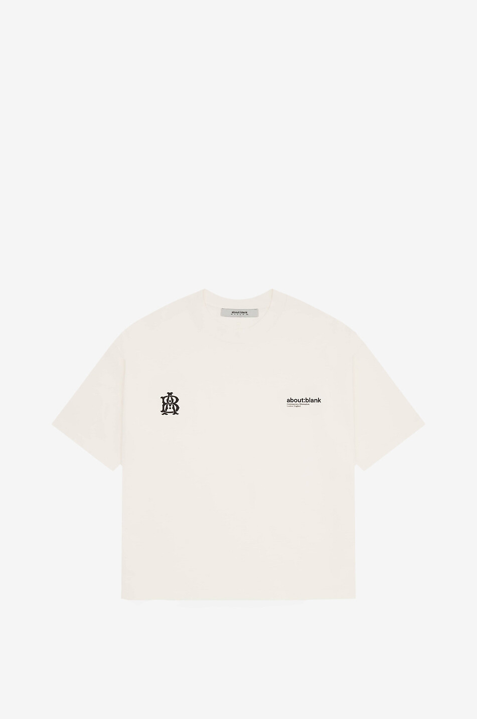 T-shirt oversize à col rond en coton Dual Logo