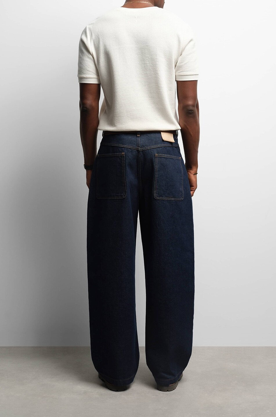 ABOUT:BLANK Wide-leg jeans in cotton denim Men DARK BLUE 4
