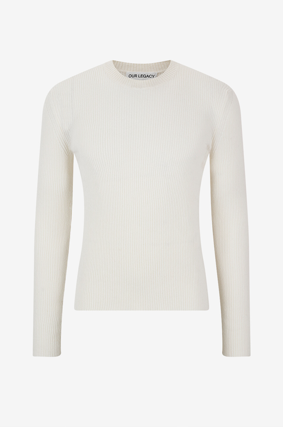 Compact silk close-fit round neck jumper