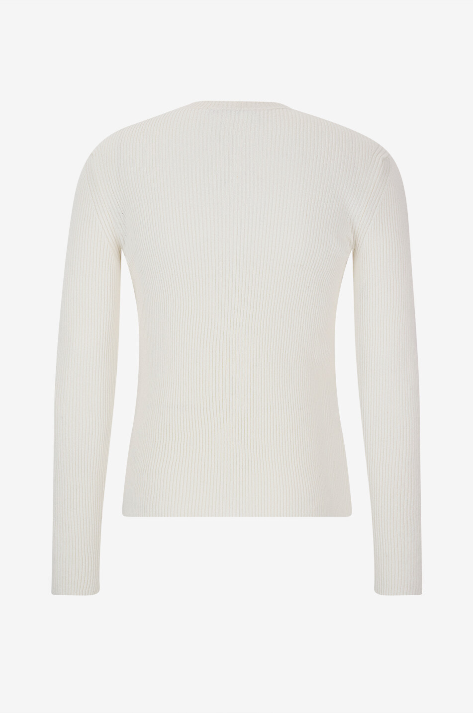 OUR LEGACY Compact silk close-fit round neck jumper Men EGGSHELL 2