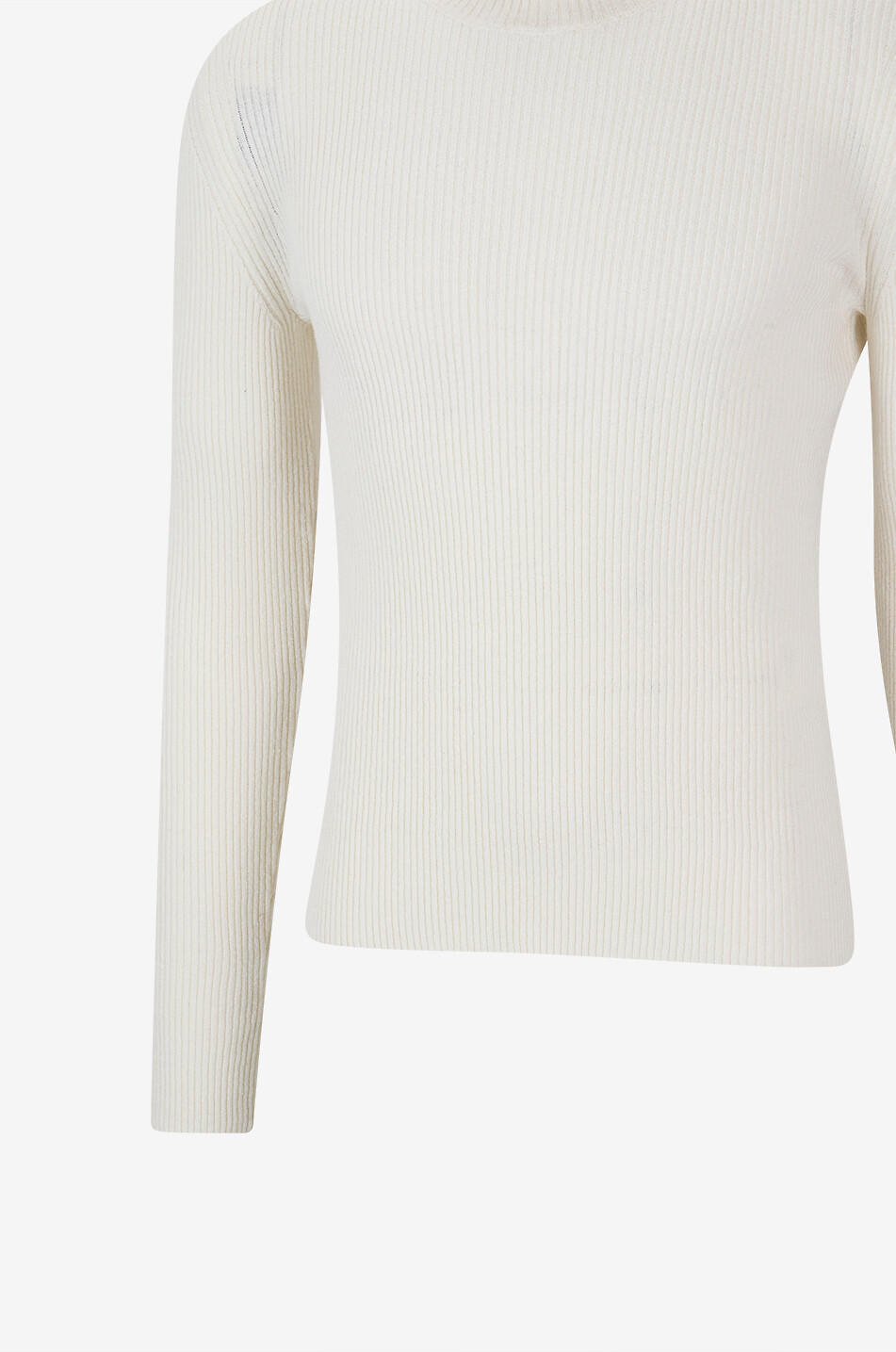 OUR LEGACY Compact silk close-fit round neck jumper Men EGGSHELL 3