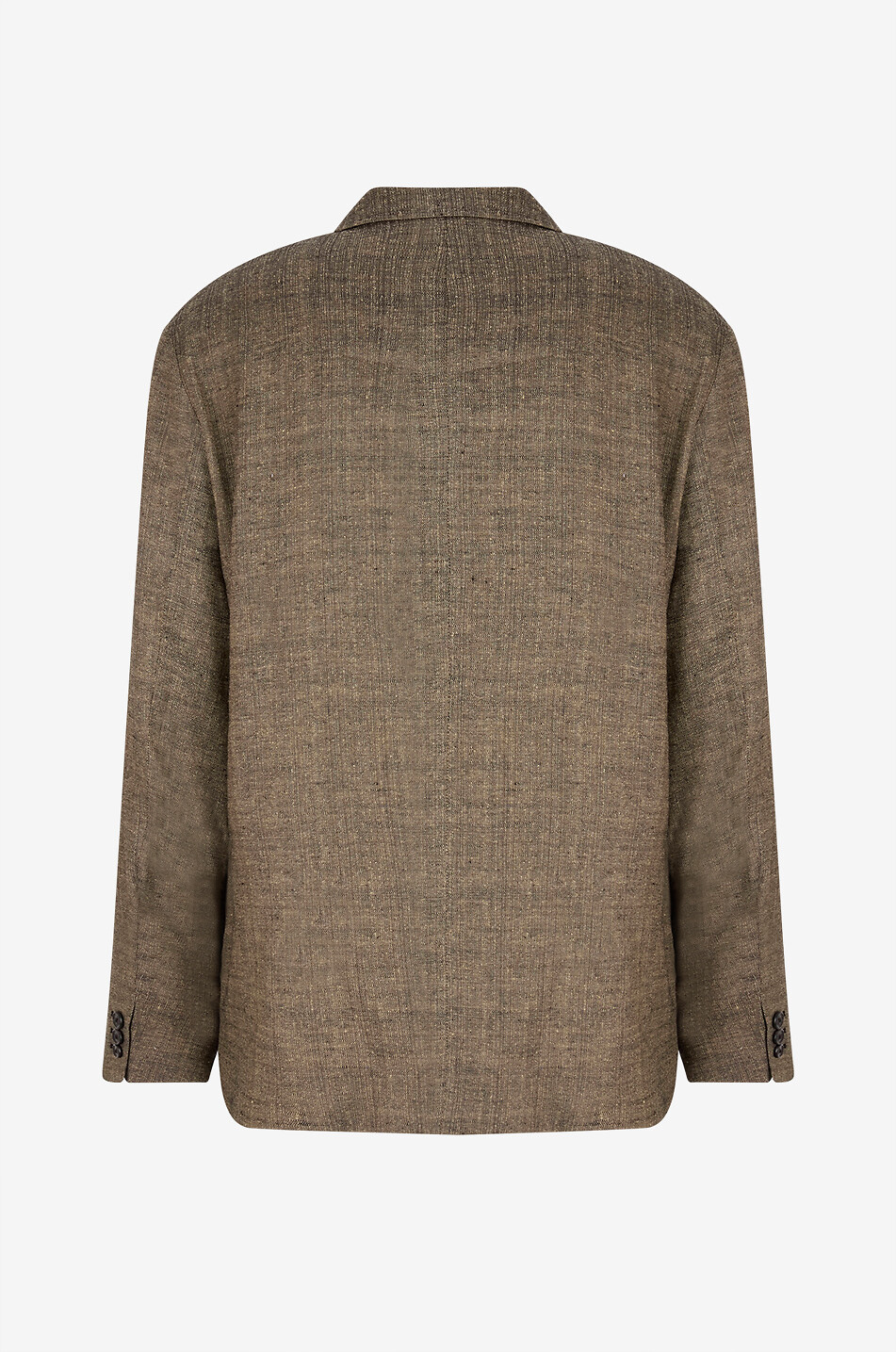 OUR LEGACY Doppelreihiger Blazer aus Leinen Seide und Baumwolle Halt Herren BRAUN 2