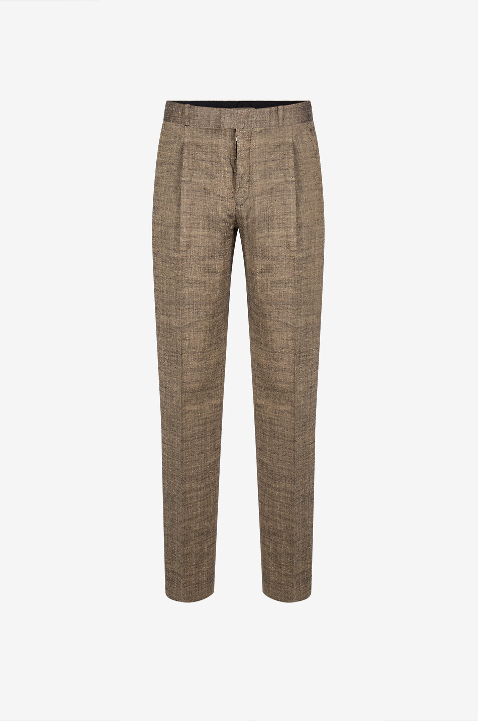 OUR LEGACY Pantalon droit en lin coton et soie Slack Homme MARRON 1