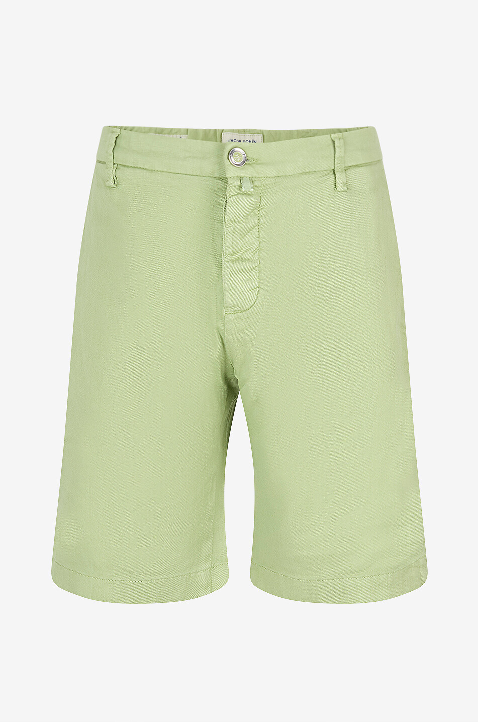 JACOB COHEN George cotton and linen canvas Bermuda shorts Men LIGHT GREEN 1