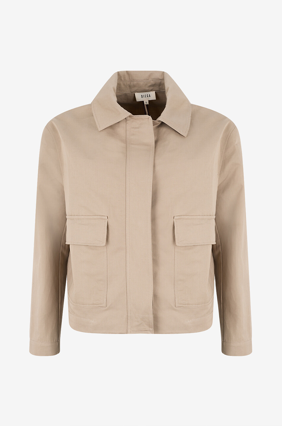 DIEGA Bacito cotton and linen shirt collar lightweight jacket Women BEIGE 1