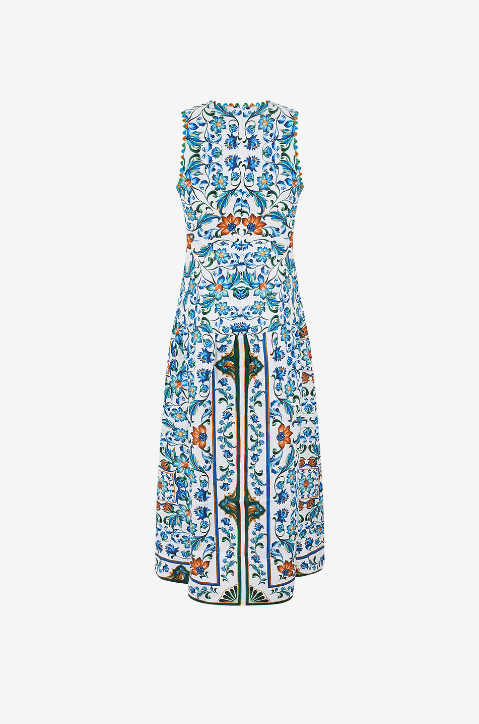 Flora Tile linen viscose V-neck maxi dress - FARM RIO - MULTI COLOURED
