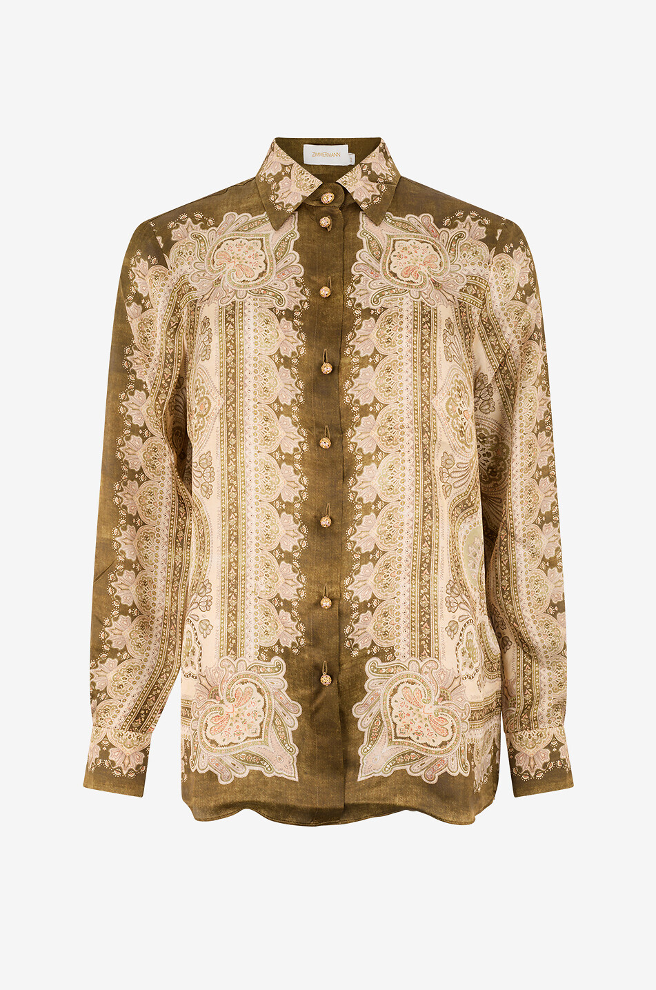 Luna paisley printed silk shirt