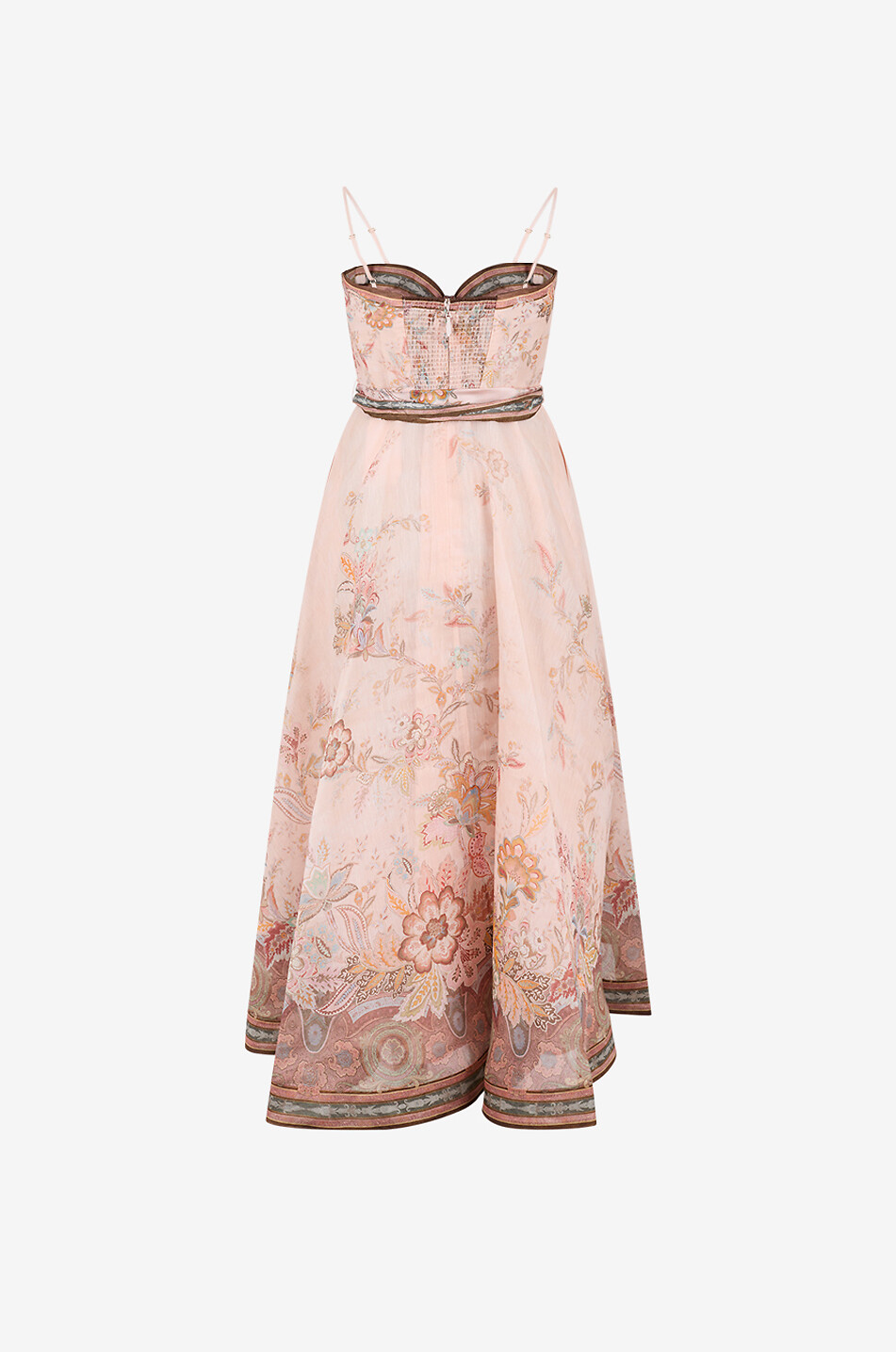 ZIMMERMANN Alchemy paisley linen and silk fitted midi dress Women PINK 2