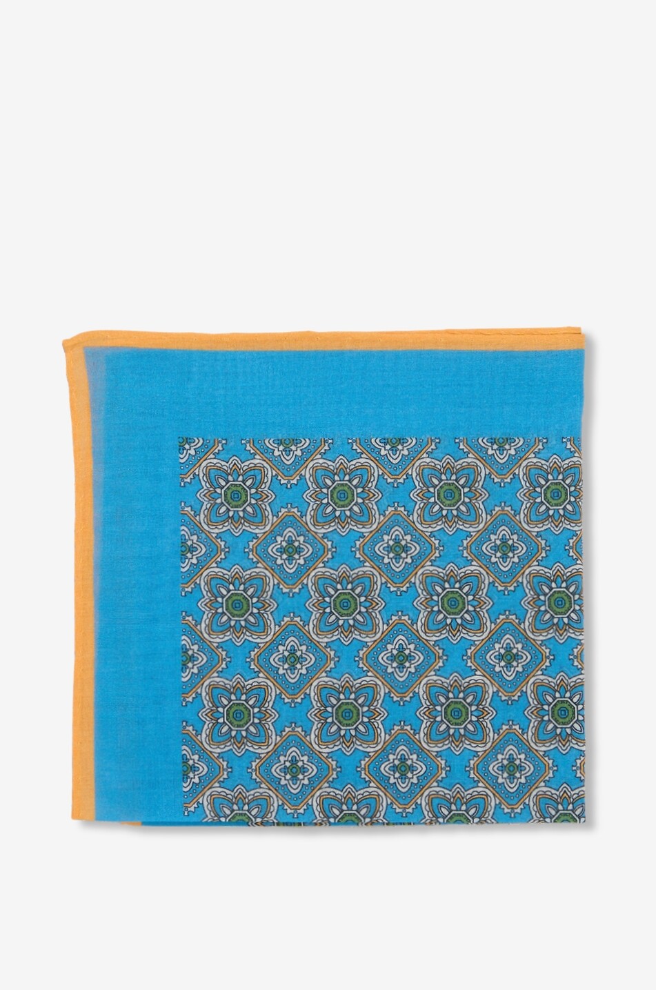 BIGI CRAVATTE Quadratische Pochette aus Baumwolle mit Print Herren HELLBLAU 1