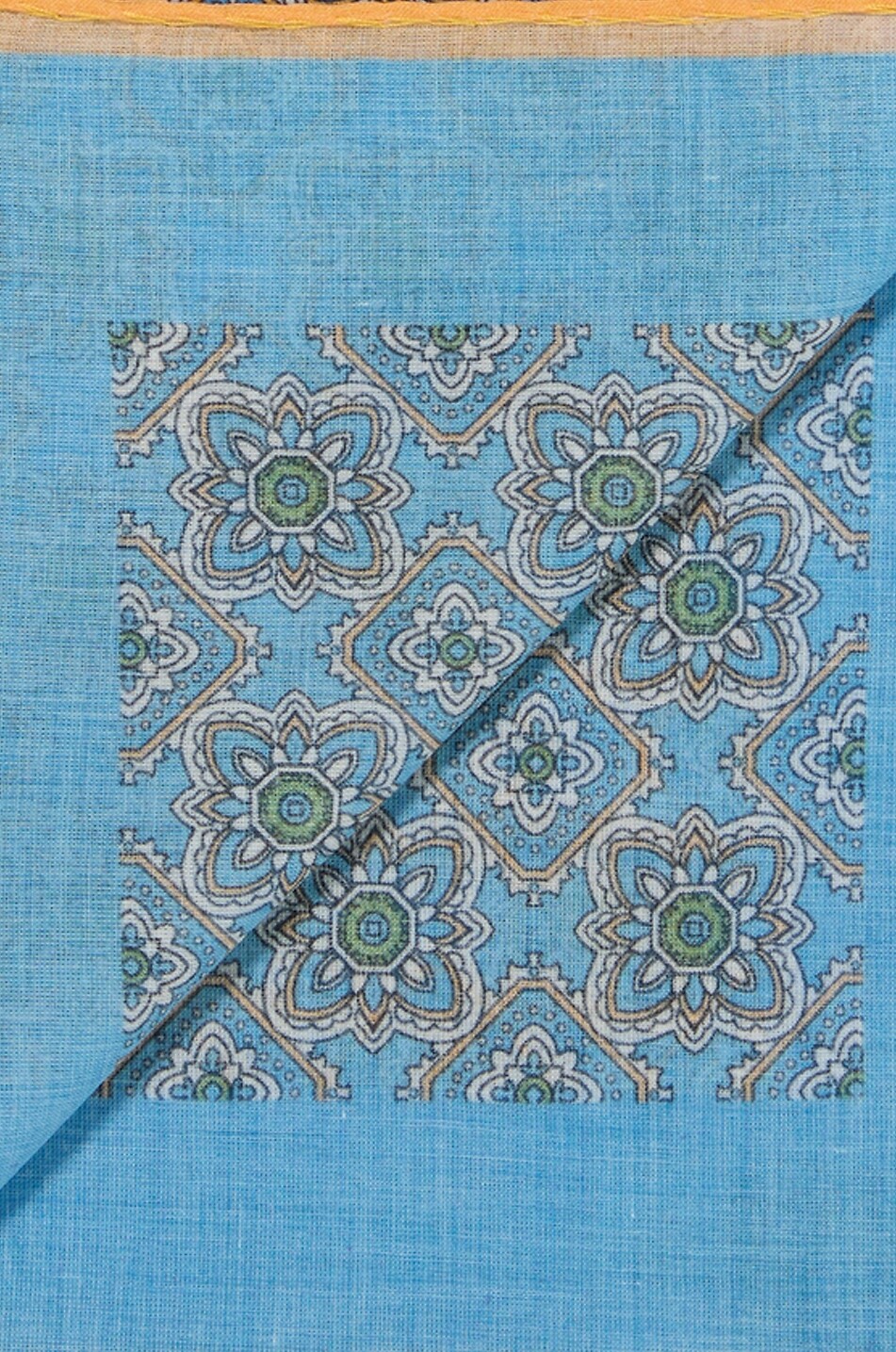 BIGI CRAVATTE Quadratische Pochette aus Baumwolle mit Print Herren HELLBLAU 2