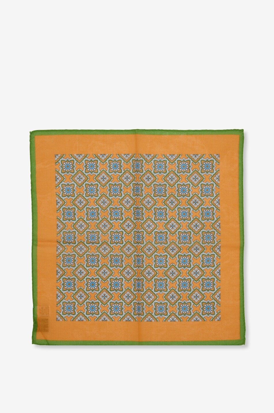 BIGI CRAVATTE Quadratische Pochette aus Baumwolle mit Print Herren ORANGE 3