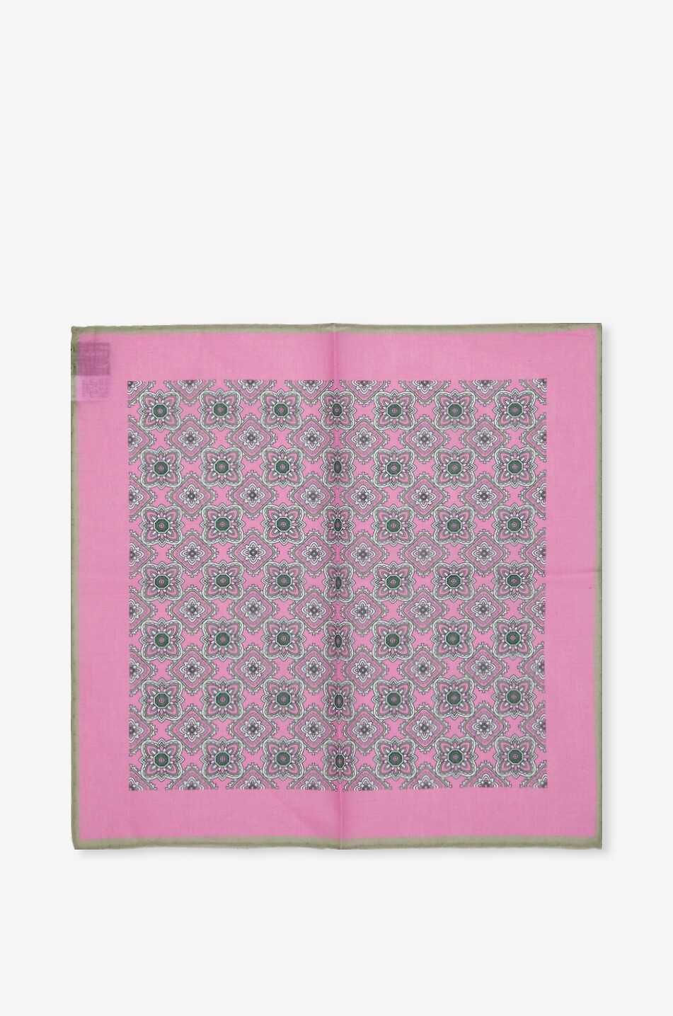 BIGI CRAVATTE Quadratische Pochette aus Baumwolle mit Print Herren MITTELROSA 3