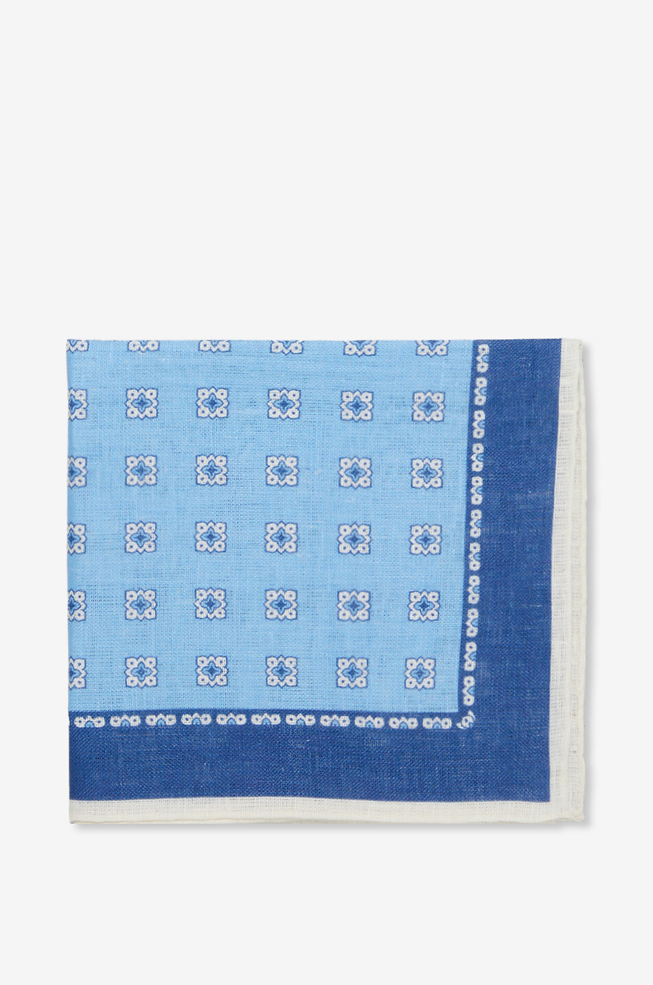 BIGI CRAVATTE Square printed linen pouch Men LIGHT BLUE 1