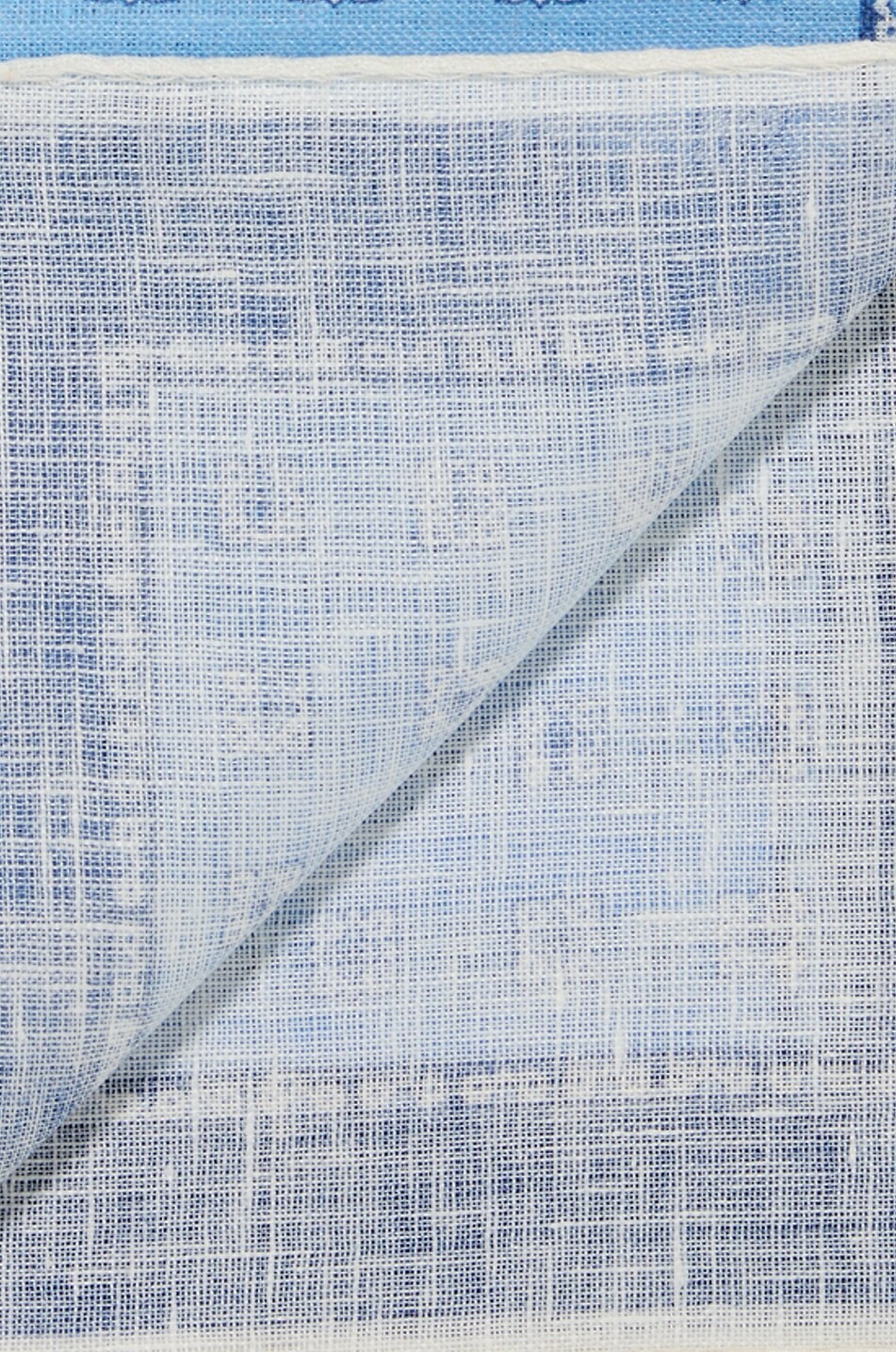 BIGI CRAVATTE Square printed linen pouch Men LIGHT BLUE 2