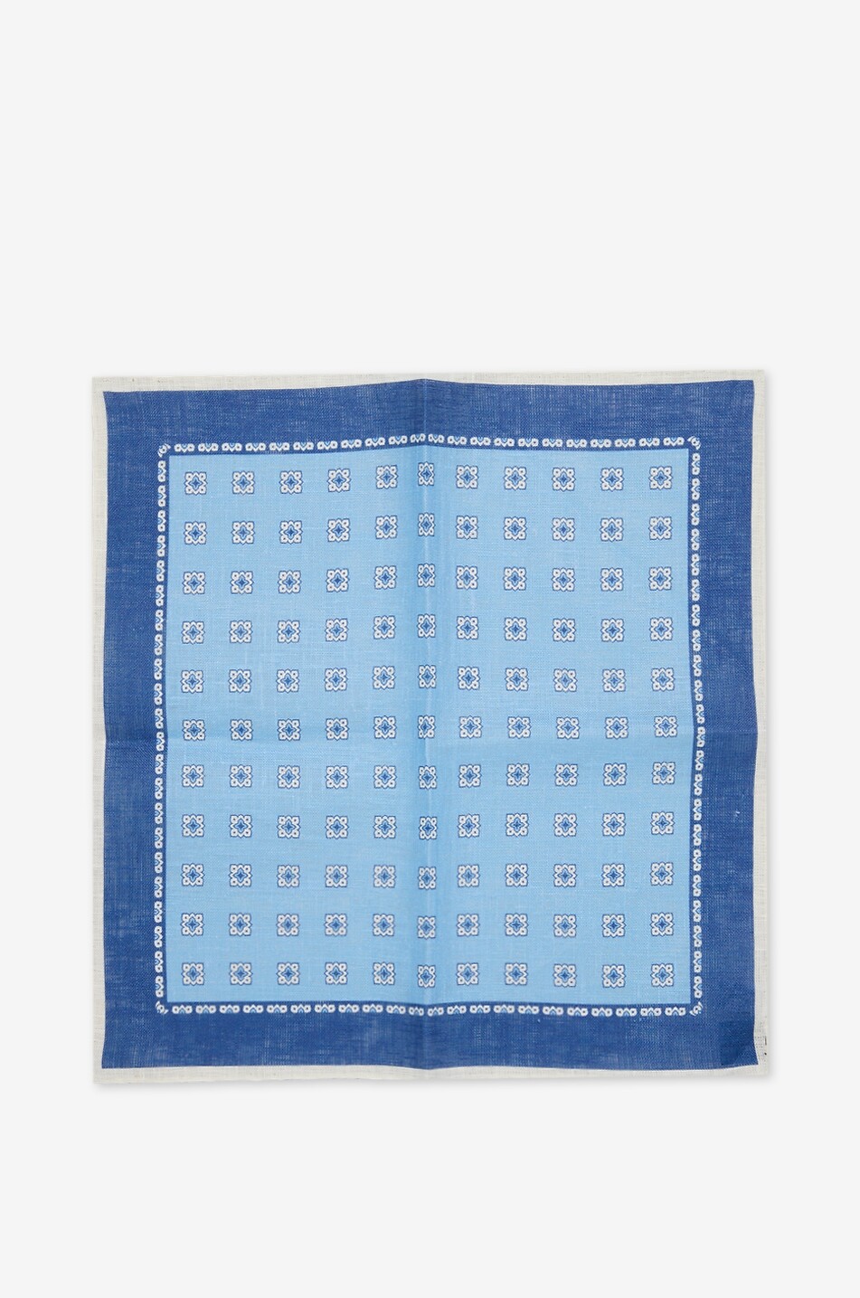 BIGI CRAVATTE Square printed linen pouch Men LIGHT BLUE 3