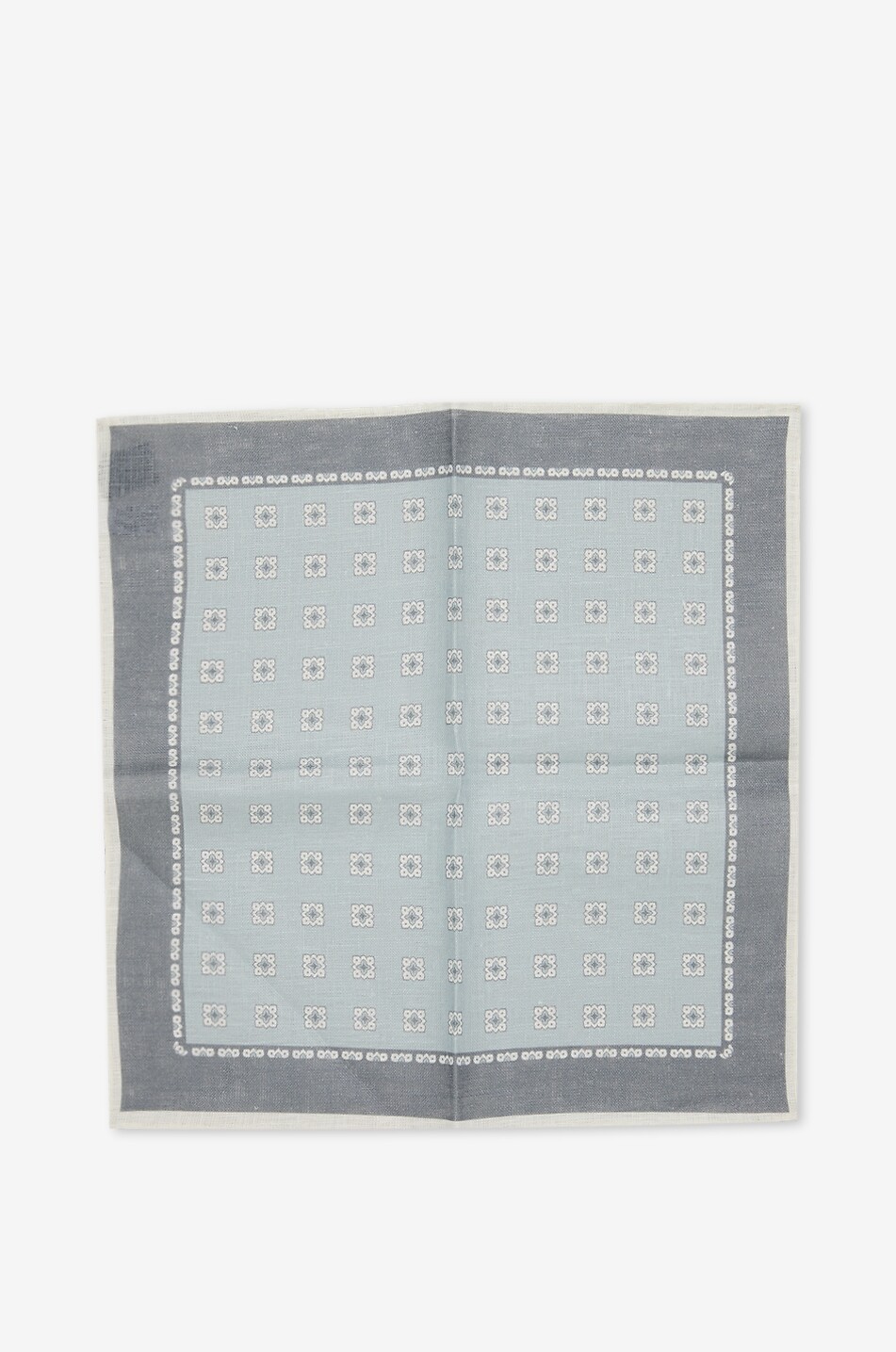 BIGI CRAVATTE Square printed linen pouch Men LIGHT GREY 3