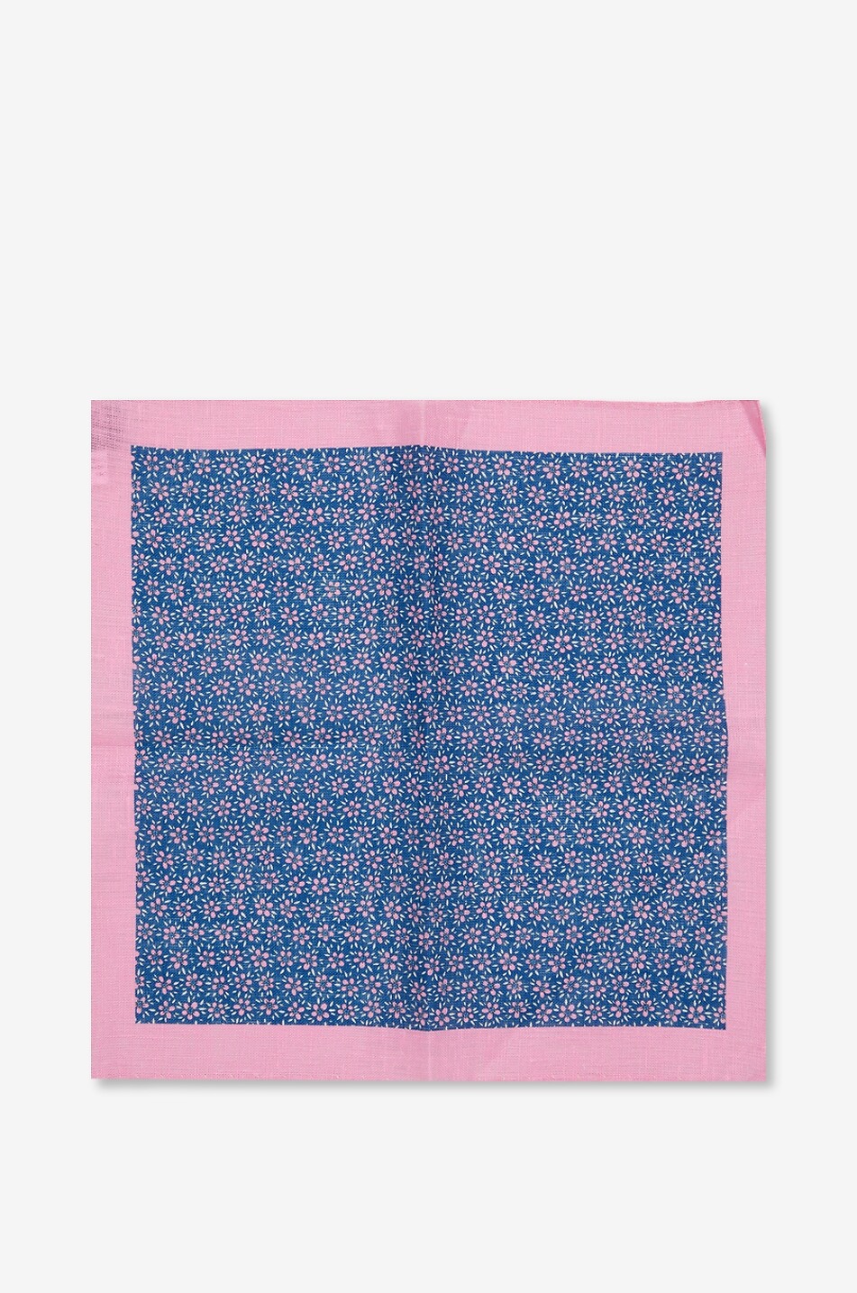 BIGI CRAVATTE Square floral print linen pouch Men MEDIUM BLUE 3