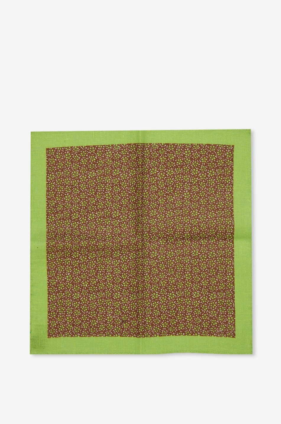 BIGI CRAVATTE Square floral print linen pouch Men MEDIUM BROWN 3