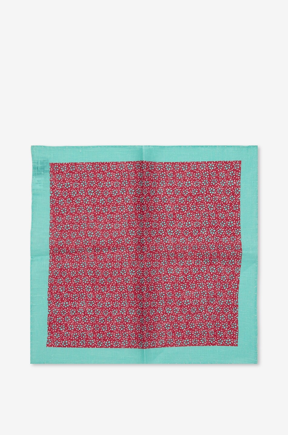 BIGI CRAVATTE Square floral print linen pouch Men DARK RED 3