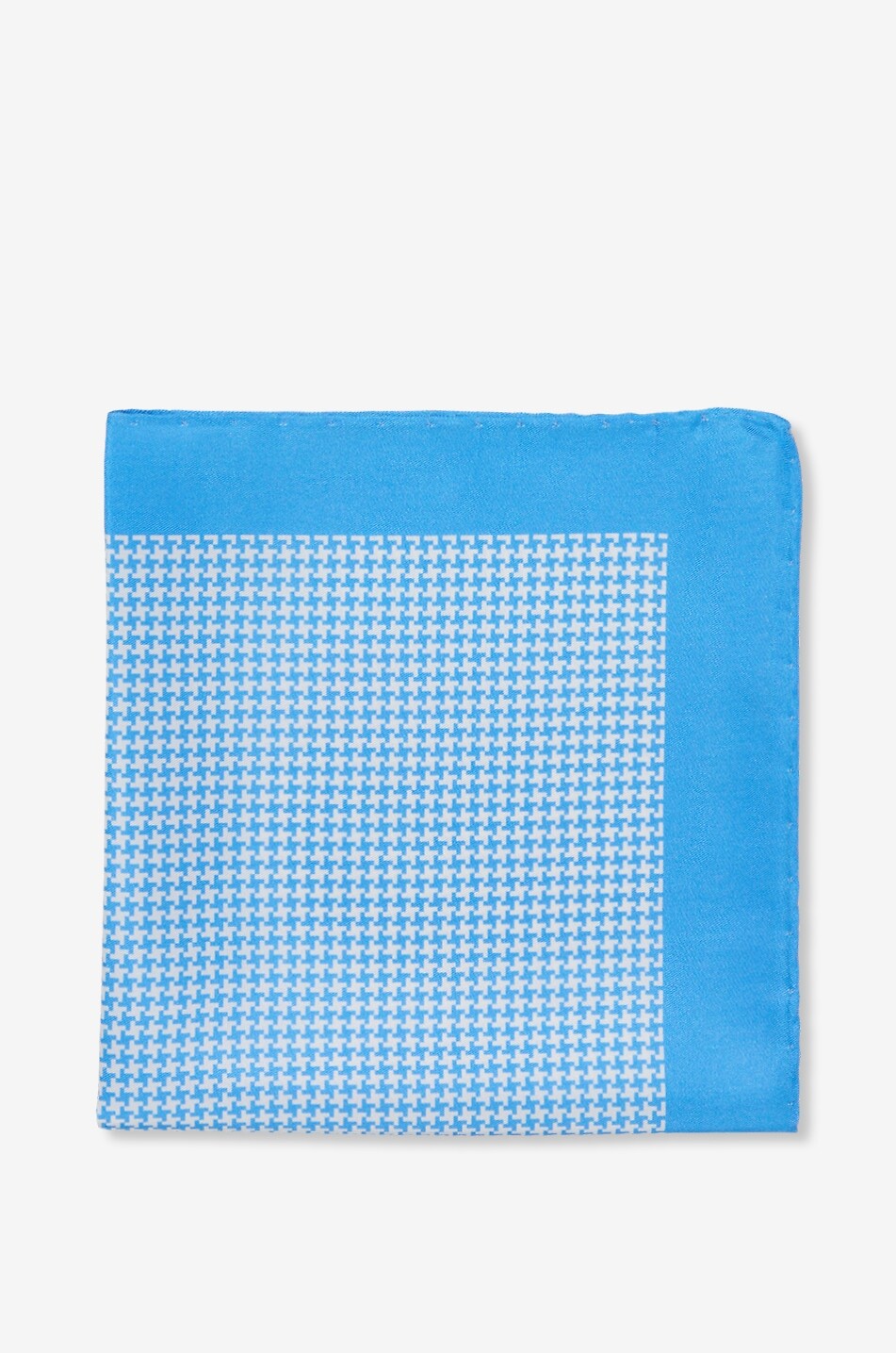 Pochette carrée en soie à pied-de-poule