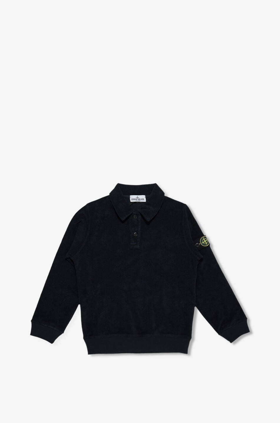 6100011 boy's long-sleeved towelling cotton polo shirt