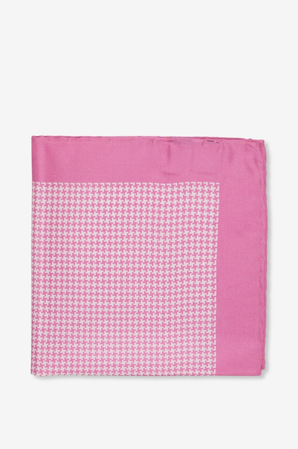 BIGI CRAVATTE Quadratische Pochette aus Seide mit Hahnentrittmuster Herren HELLROSA 1