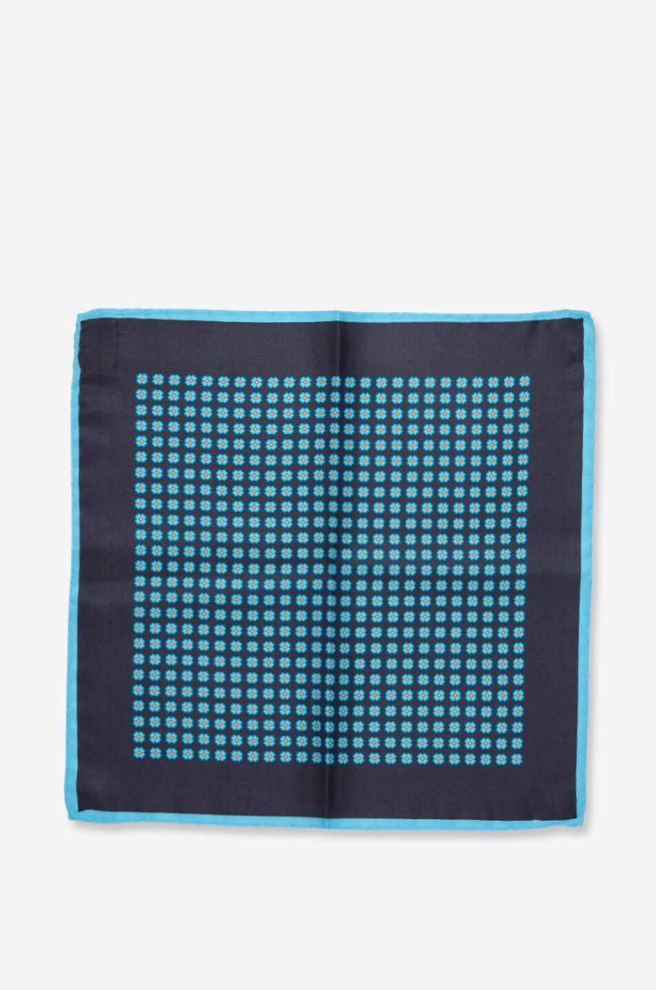 BIGI CRAVATTE Pochette carrée imprimée en sergé de soie Homme BLEU FONCE 3