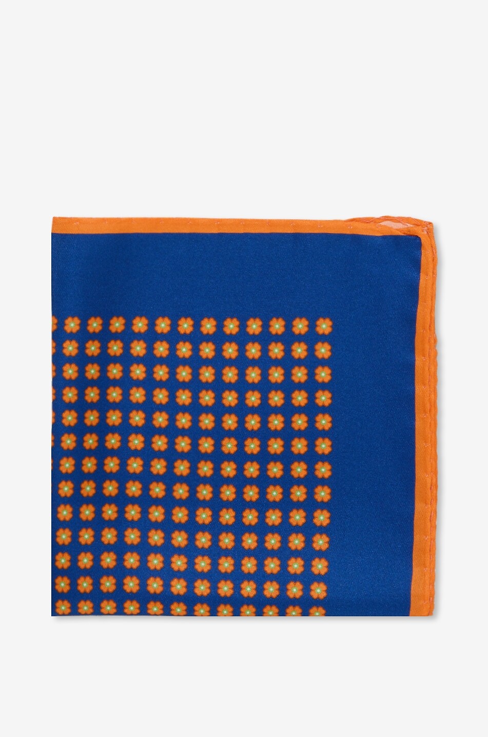 BIGI CRAVATTE Pochette carrée imprimée en sergé de soie Homme BLEU MOYEN 1