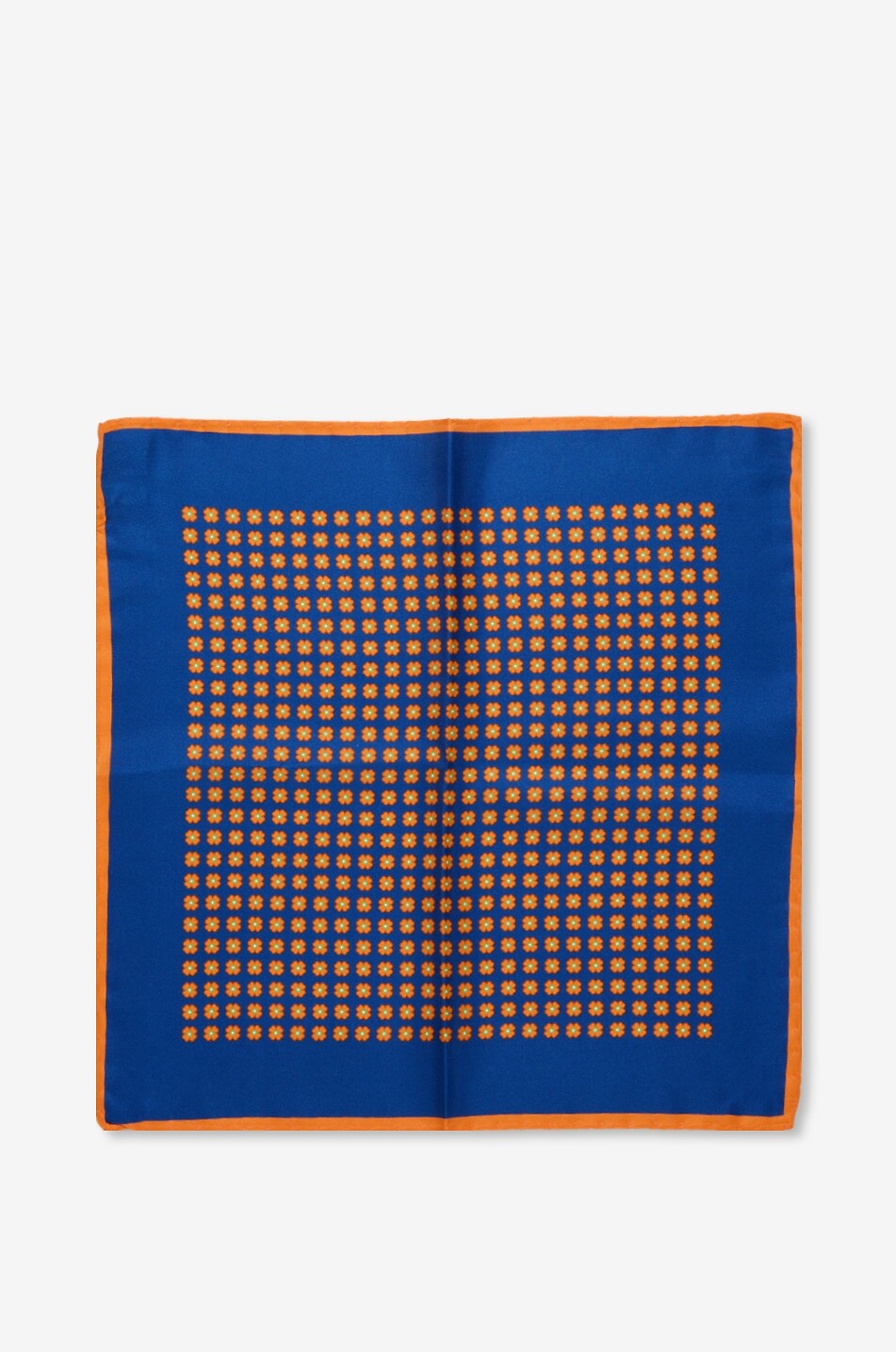 BIGI CRAVATTE Pochette carrée imprimée en sergé de soie Homme BLEU MOYEN 3