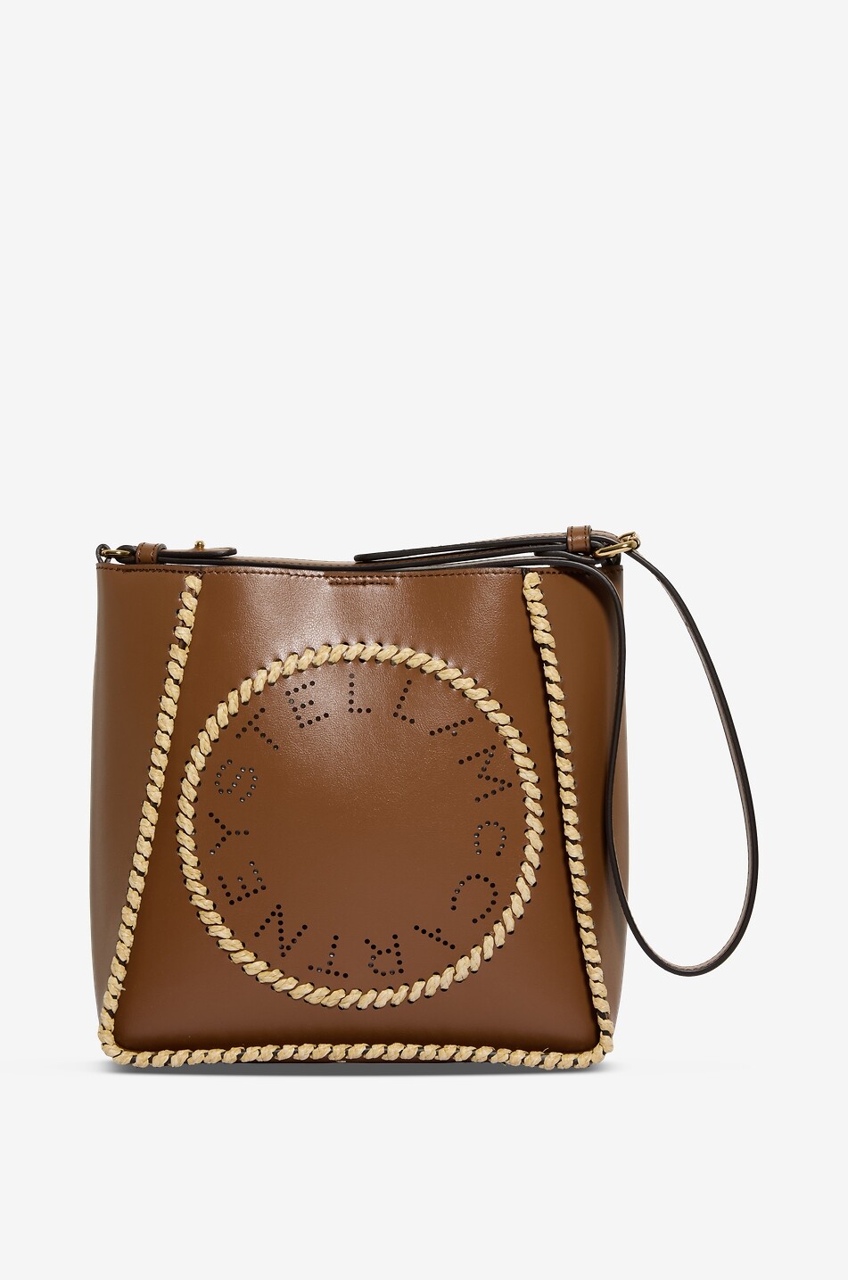 STELLA McCARTNEY Rectangular shoulder bag with adjustable strap Women BROWN 1