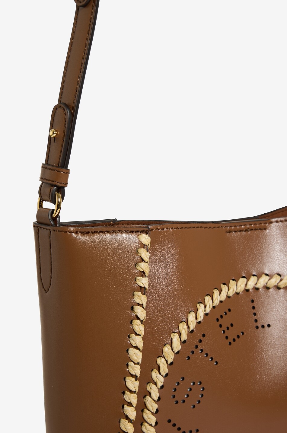 STELLA McCARTNEY Rectangular shoulder bag with adjustable strap Women BROWN 5