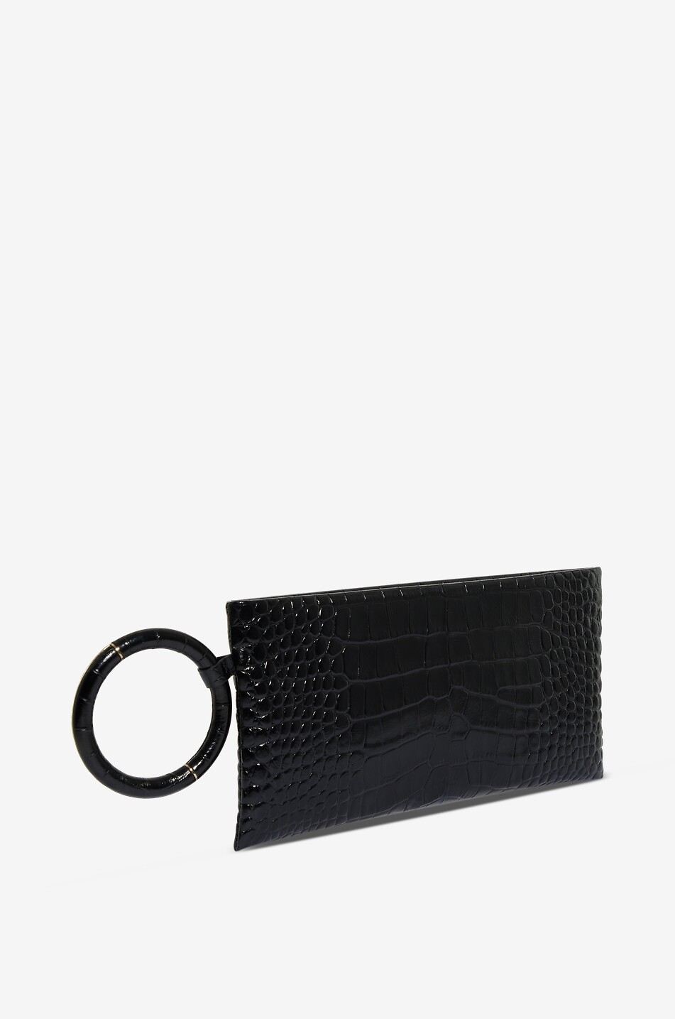 TOM FORD Pochette en cuir de veau effet animalier Femme NOIR 2