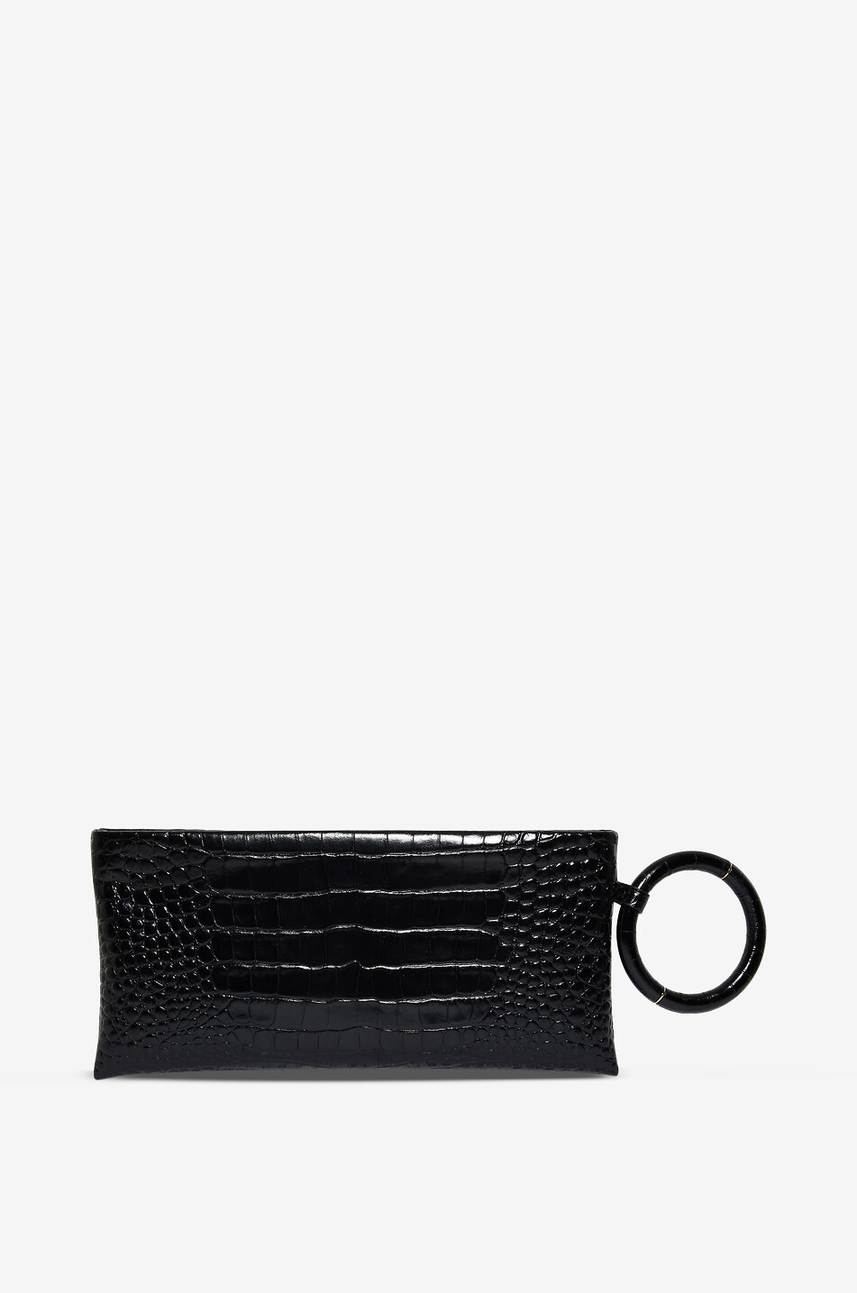 TOM FORD Pochette en cuir de veau effet animalier Femme NOIR 3