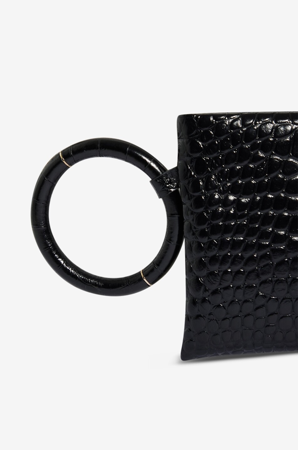 TOM FORD Pochette en cuir de veau effet animalier Femme NOIR 5