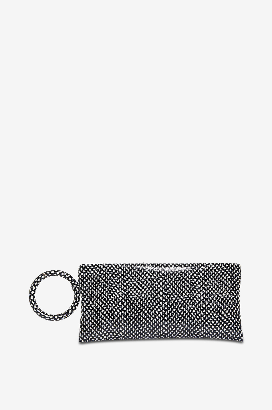 Pochette en cuir de veau imprimé animalier