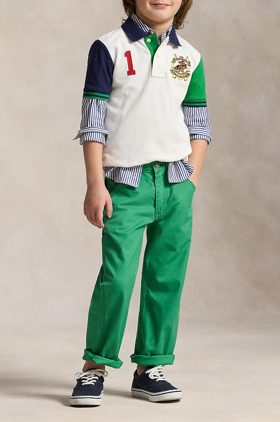 POLO RALPH LAUREN Besticktes Jungen-Polohemd aus Baumwollpiqué Crest Junge WEISS 3