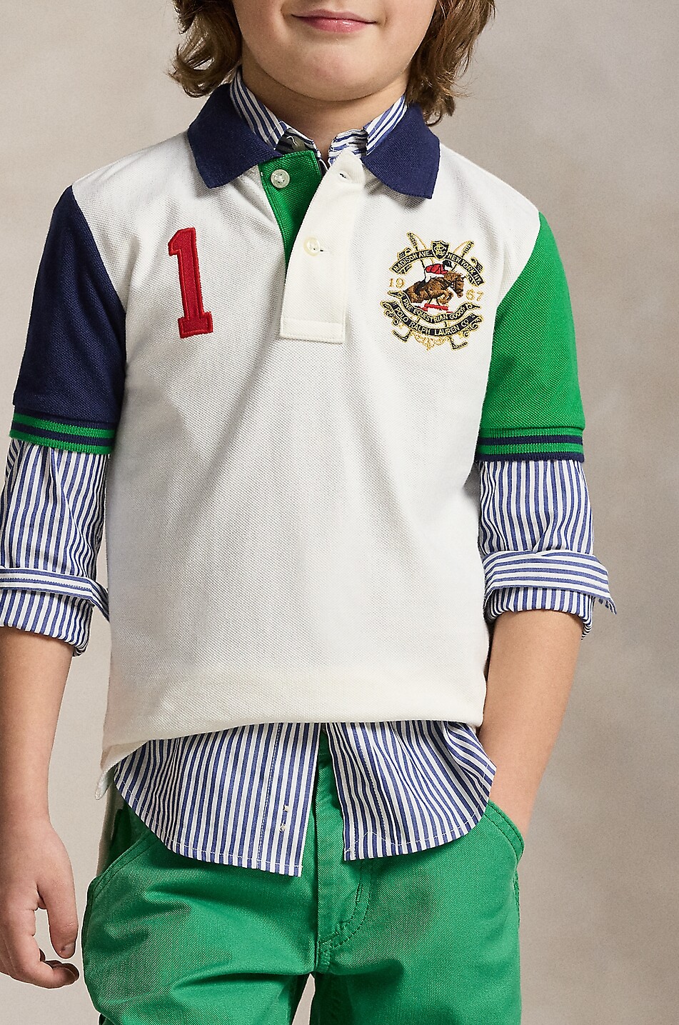 POLO RALPH LAUREN Besticktes Jungen-Polohemd aus Baumwollpiqué Crest Junge WEISS 4