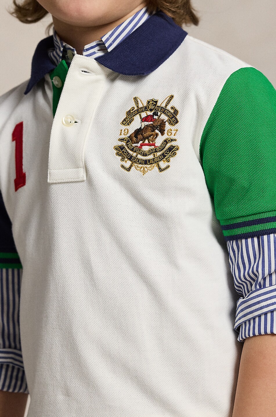 POLO RALPH LAUREN Besticktes Jungen-Polohemd aus Baumwollpiqué Crest Junge WEISS 5