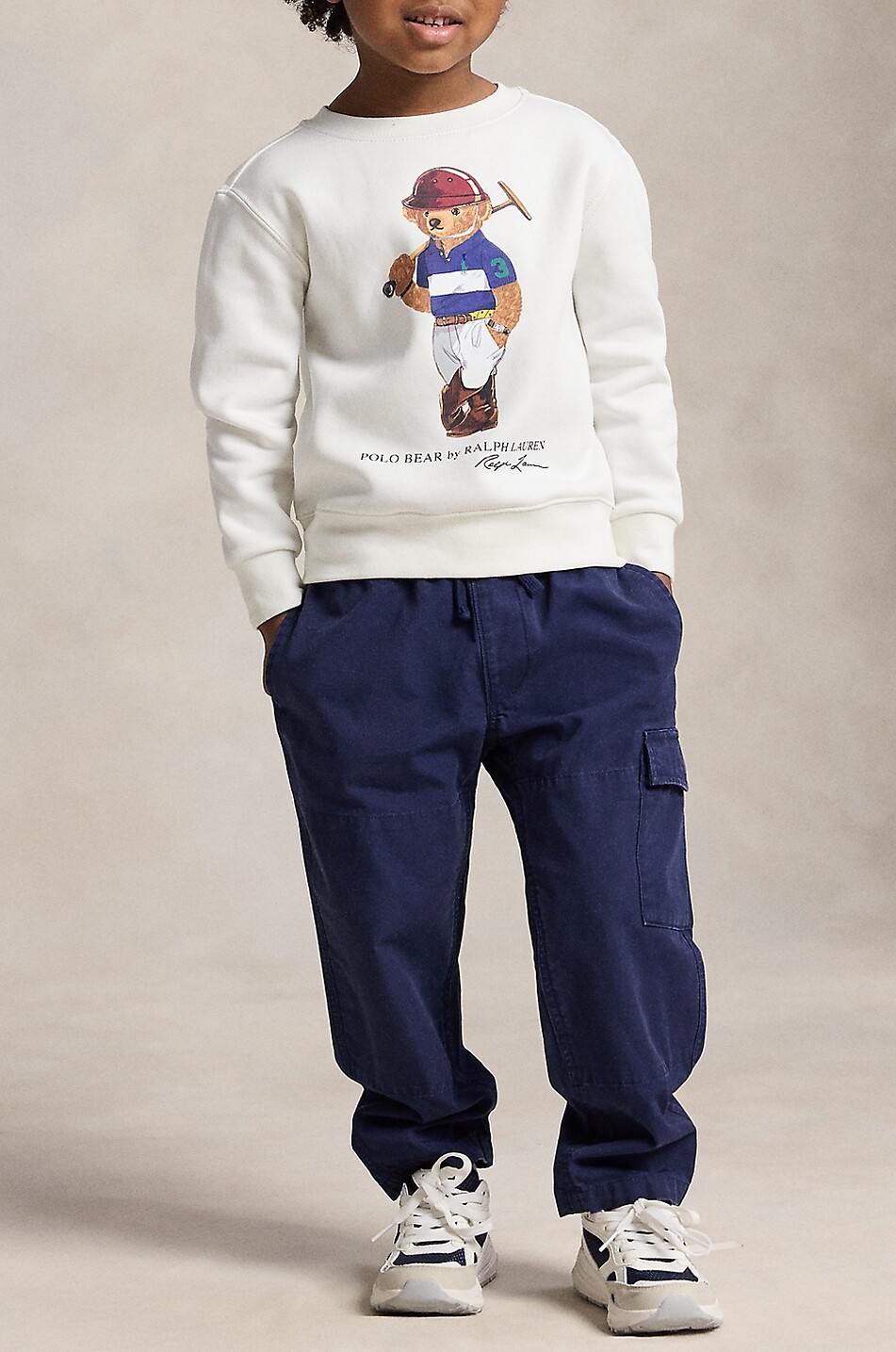 POLO RALPH LAUREN Polo Player Polo Bear boys' crewneck sweatshirt Boy WHITE 4