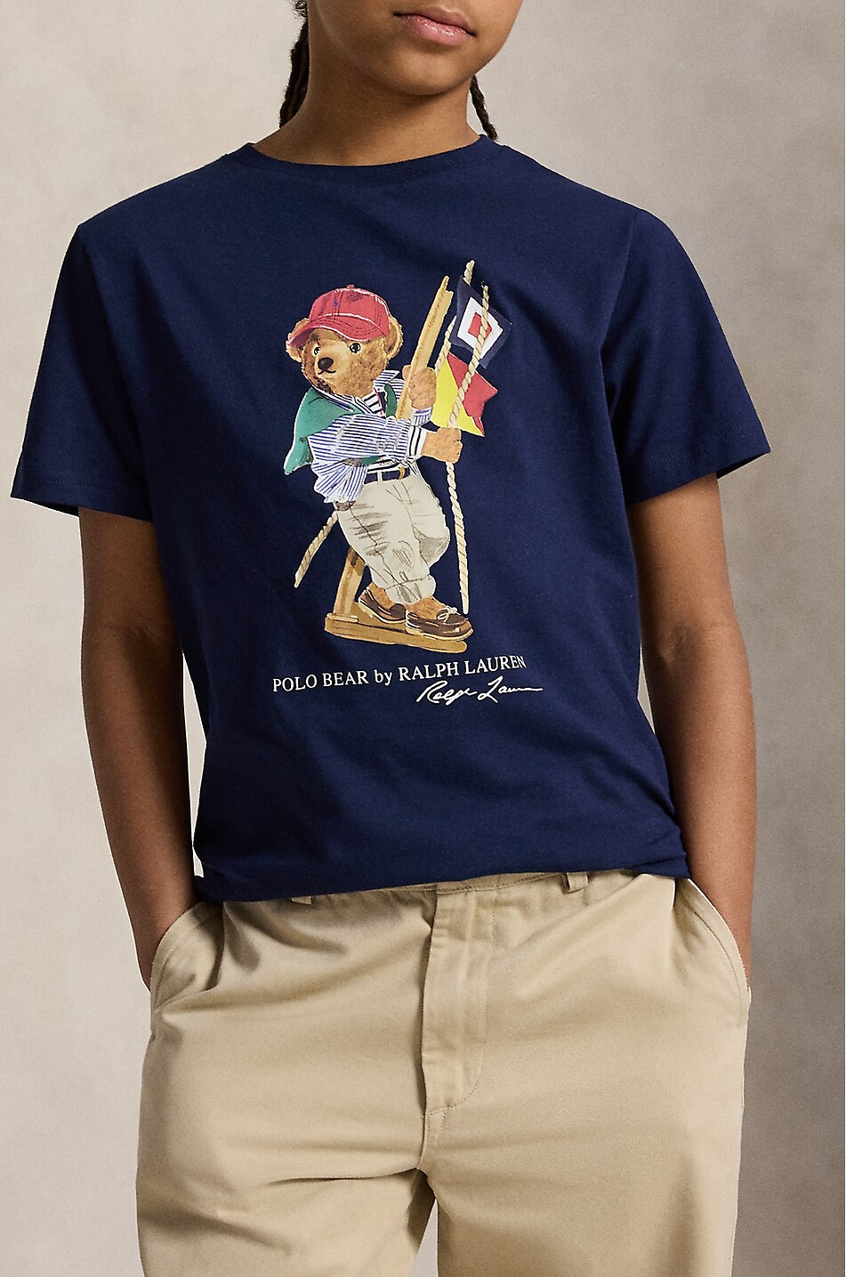 POLO RALPH LAUREN T-shirt garçon imprimé en coton Sailing Polo Bear Garçon BLEU FONCE 3