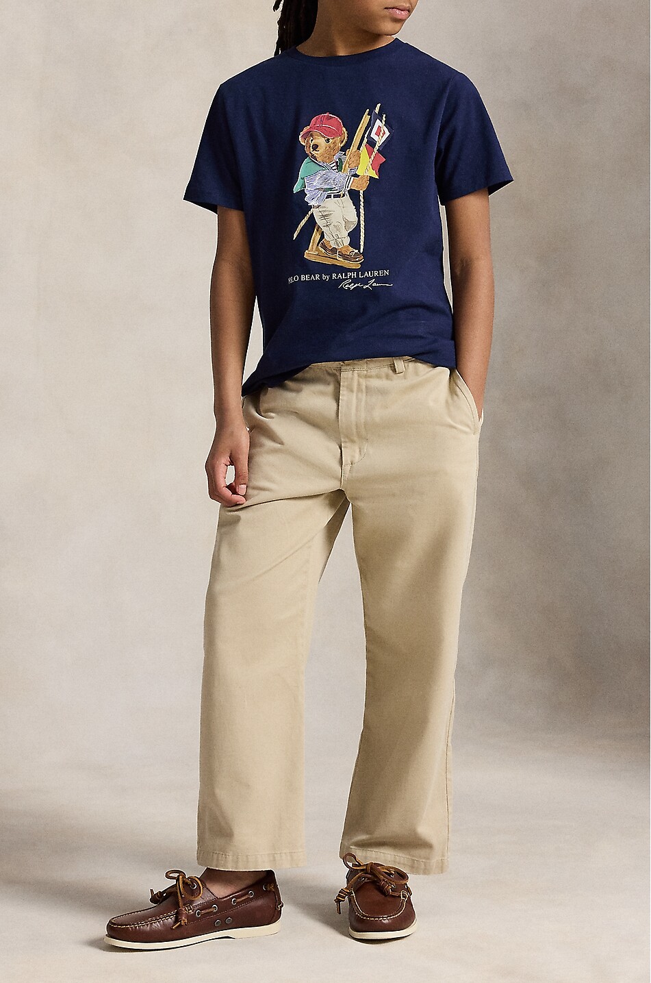 POLO RALPH LAUREN T-shirt garçon imprimé en coton Sailing Polo Bear Garçon BLEU FONCE 4